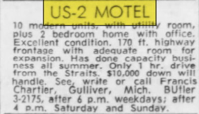 US-2 Motel - June 1960 Ad
